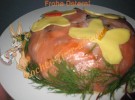 Ostern Salat: Garnelensalat in Lachs Haube «Schmetterlinge»
