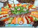 Rohkost Platte mit Schinken