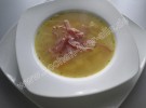 Kartoffeln Suppe mit Schinken Streifen