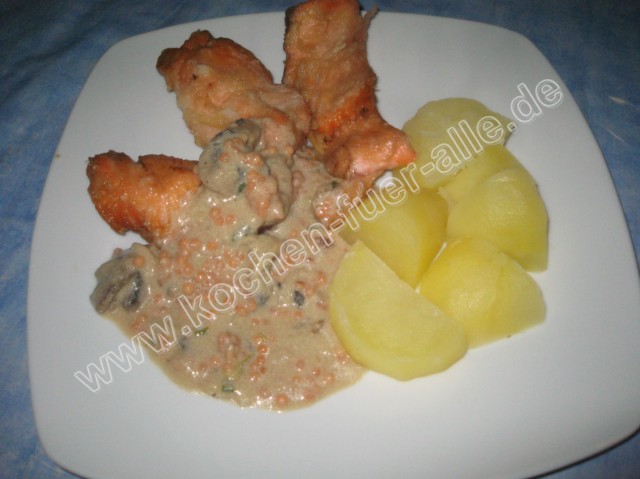 Kaviar-Champignons Sauce