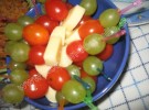 Käse Weintrauben-Tomaten Spieße